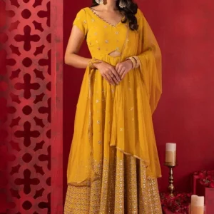 Meesa mustard haldi dress 1